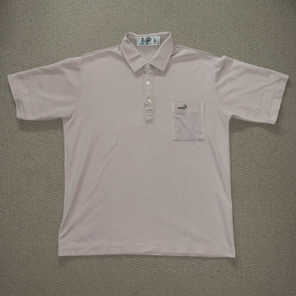 Vintage Crocodile Original Cream / Beige Button Up - Picture 2 of 4